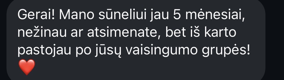 Moters žinutė: iš karto pastojau po vaisingumo grupės, sūneliui jau 5 mėnesiai